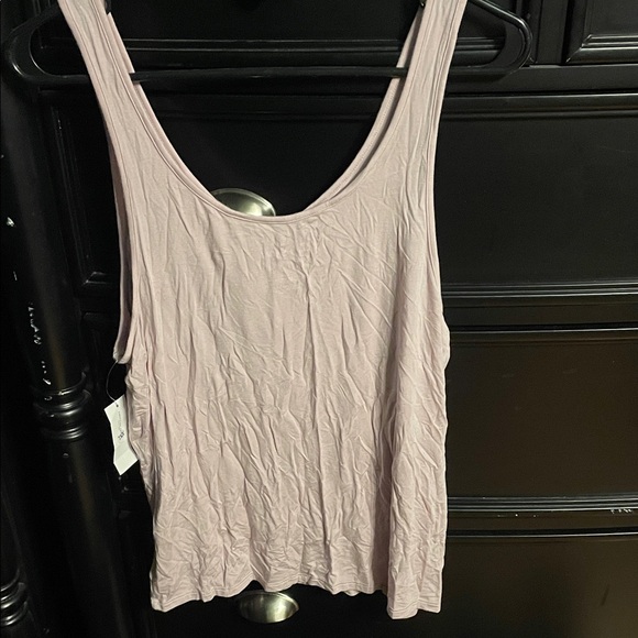 American Eagle Outfitters Soft & Sexy Light Pink Lace-Up Scoop Tank - Picture 5 of 7